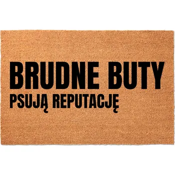 Rohožka KOKOSOVÁ VSTUPNÍ ROHOŽKA PŘED DVEŘE S VTIPEM - ZÁBAVNÁ, KAZÍ REPUTACI