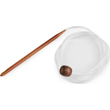 Nástroj na niť a příze Bambusový háček na tuniské háčkování, malé, 8 (6,5 mm) bambus tmavý