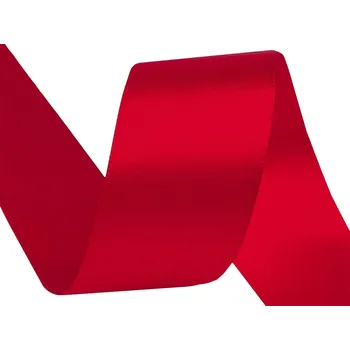 Stuha Atlasová stuha oboulící šíře 40 mm, střední, 643 červená