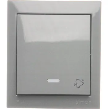 Domovní zvonek AQUACLICK Zvonkové tlačítko s podsvícením, nástěnné, loft retro styl, tmavě šedé