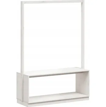 Věšák Věšák na oblečení s prostorem na boty, bílý, 113x40x157,5 cm