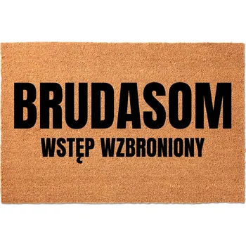 Rohožka KOKOSOVÁ VSTUPNÍ ROHOŽKA 40X60CM KE DVEŘÍM S VTIPEM - PRO UŠPINĚNÉ NOHY
