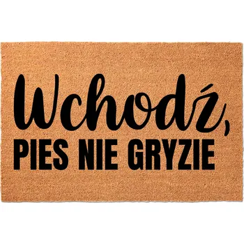 Rohožka KOKOSOVÁ VSTUPNÍ ROHOŽKA PŘED DVEŘE S HUMOREM - ZÁBAVNÁ ROHOŽKA - PES NEKOUŠE