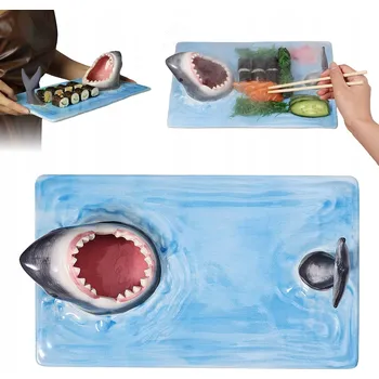 Talíř KERAMICKÝ TALÍŘ VE TVARU ŽRALOKA NA SUSHI - ODOLNÝ A ELEGANTNÍ