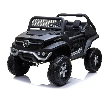 Dětské elektrovozidlo HračkyZaDobréKačky Elektrické autíčko Mercedes Unimog černé