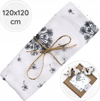 Zavinovačka ZAVINOVAČKA MUŠELÍNOVÁ PLENKA POLSKÁ 120x120 cm OD BabyU