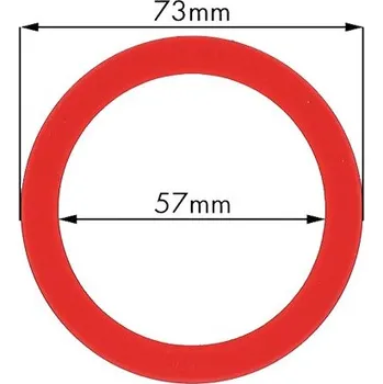 Náhradní díl pro kávovar Těsnění hlavy 73x57x9 mm, 80SH červený silikon FDA, Faema, Wega, Gaggia