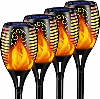 Venkovní osvětlení SOLÁRNÍ ZAHRADNÍ LAMPA LED SOLÁRNÍ POCHODNĚ SVĚTLA 4KS NA GRILOVÁNÍ