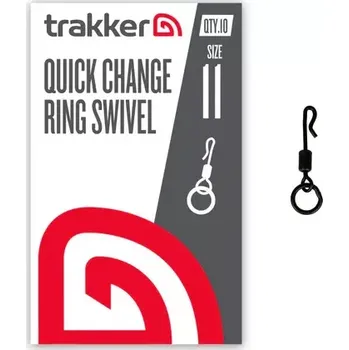 Trakker Obratlíky s kroužkem Quick Change Ring Swivel vel.11, 10ks