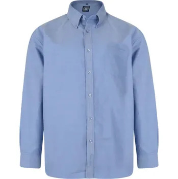 Pánská košile Velká pánská hladká košile s dlouhým rukávem Kam 664 modrá (8XL)