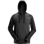 Dvojbarevná mikina s kapucí šedočerná vel. M