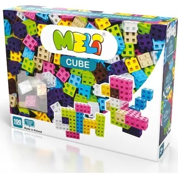ostatní stavebnice Sada stavebnicových kostek - Meli Cube Pink 100 dílů