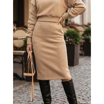 Dámská sukně Tepláková sukně VSB ELIZABETH béžová, VELIKOST L/XL