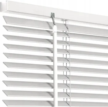 Žaluzie Dřevěné žaluzie bílé na míru 80x140 cm, lamely 25 mm
