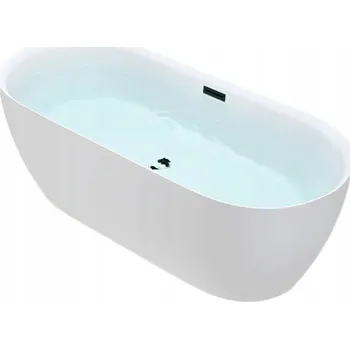 Vana Akrylátová vana Hydrosan oválná bílá 160x75 cm s černým přepadem, 210 l