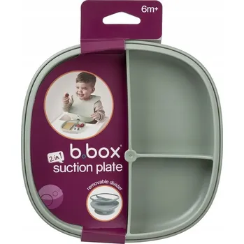 Talířek s přísavkou pro děti trojdílný silikonový 2v1 šalvěj b.box