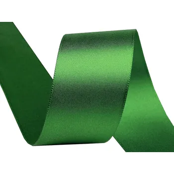 Stuha Atlasová stuha oboulící šíře 40 mm, střední, 309 zelená