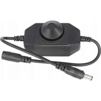 LED páska STMÍVAČ LED OVLADAČ MANUÁLNÍ DIMMER PRO LED PÁSKY 12V 24V 4A 48W ČERNÝ