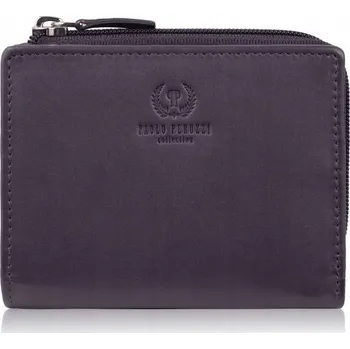 Peněženka Dámská kožená peněženka malá fialová horizontální s RFID Paolo Peruzzi