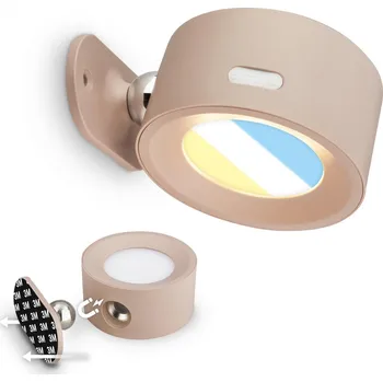 Nástěnné svítidlo BRILONER AKCE - Tari nástěnné bodové svítidlo - 1,6W, 160lm, LED, nabíjecí, CCT, stmívatelné, bezdrátové, béžová - BRILONER BRI 3896011