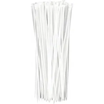 Stahovací páska STAHOVACÍ PÁSKY KABELOVÉ UPÍNACÍ PÁSKY SILNÉ BÍLÉ 3,6 x 300 mm 100 KUSŮ