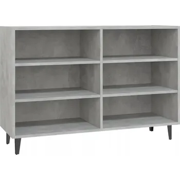 Knihovna Industriální regál šedý 103,5 x 35 x 70 cm se 6 policemi