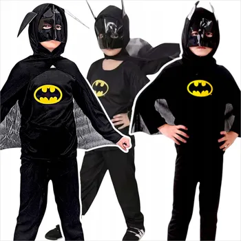 Karnevalový kostým KOSTÝM BATMAN KOMPLET PŘEVLEK MASKA KOSTÝM BATMAN PRO CHLAPCE NA PLES