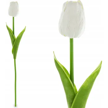 umělá květina Bílý tulipán 33 cm umělý, krásný jako živý
