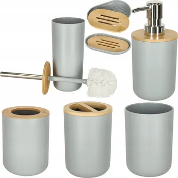 Dávkovač mýdla Sada do koupelny KARTÁČ KOŠ KARTÁČ DÁVKOVAČ MÝDLA MÝDLENKA HRNEK