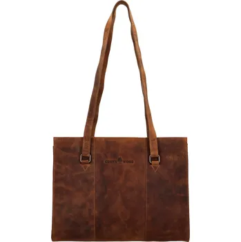 Kabelka GREENWOOD Dámská kožená kabelka GW658804 Camel + 2 měsíce na vrácení zboží