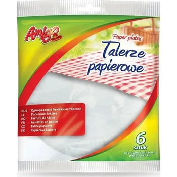 Talíř Papírové talíře 18 cm, 6 kusů