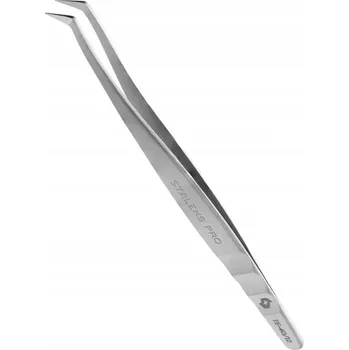 Kosmetická pinzeta Pinzeta na řasy Staleks TE-40/12 stříbrná