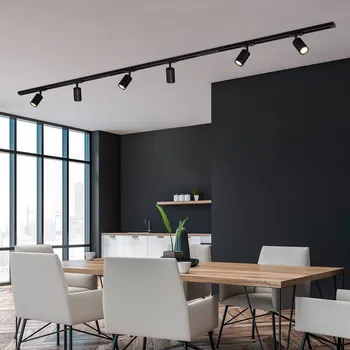 Lampička Briloner Kolejnicový systém 230 V, černý, 6 reflektorů, délka 2,25 m černá 6 x 9 W LED - Doprava zdarma