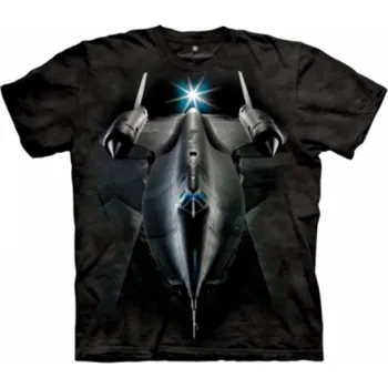 Pánské tričko Tričko unisex The Mountain SR71 Blackbird - černé, S