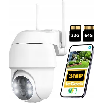 Bezpečnostní kamera OTOČNÁ WIFI IP HD KAMERA VNITŘNÍ VENKOVNÍ 3MPX S Paměťovou kartou