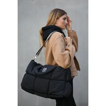 Kabelka ČERNÁ PROŠÍVANÁ KABELKA PUFFER Rino Pelle