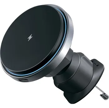 Proove - Držák do auta s bezdrátovým nabíjením Magic Circle Pro (WHMP15010001) - MagSafe, pro ventilaci, 360, Qi2 15W, LED - černý