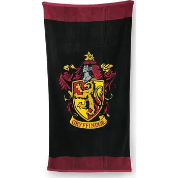 Osuška - ručník Harry Potter: Gryffindor (75 x 150 cm) černý