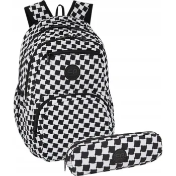 Školní batoh Školní batoh CoolPack s více přihrádkami bílý, černý 23 l