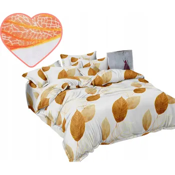 Povlečení Povlečení 160x200 SATÉN Z BAVLNY 2 Povlaky ZLATÉ LISTY