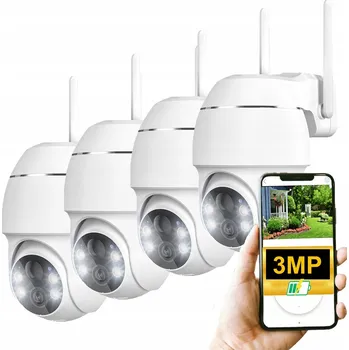 Bezpečnostní kamera 4 kusy OTOČNÁ WIFI IP KAMERA UHD AUDIO VNITŘNÍ VENKOVNÍ 3MPX 2K