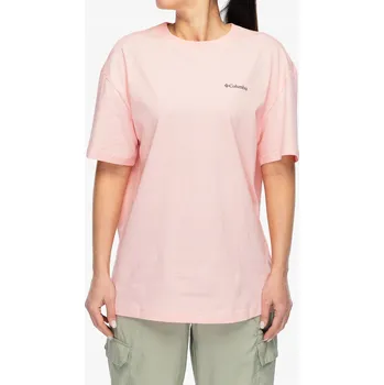 Dámské tričko Columbia Rolling Bend Graphic Oversized Tee - pink sand M
