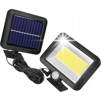 Venkovní osvětlení Solární lampa 100 LED s pohybovým a soumrakovým senzorem, pouliční, silná a jasná