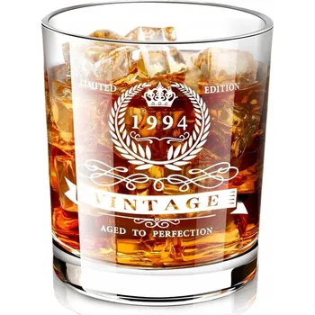 Sklenice Sklenice na Whisky k 31. Narozeninám v Dřevěné Krabičce 340 ml