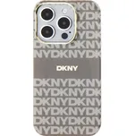 DKNY Repeat Pattern Tonal Stripe kryt s MagSafe pro iPhone 13 Pro Max - béžový