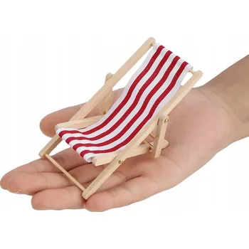 Doplněk pro panenku MODEL DOMEČKU PRO PANENKY SKLÁDACÍ PLÁŽOVÉ KŘESLO HRAČKY