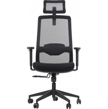 Ergonomická otočná kancelářská židle WISTER černá s výsuvným sedákem