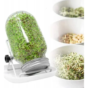 Sklenice NAKLIČOVACÍ NÁDOBA SKLENICE NA KLÍČENÍ SEMEN KLÍČKY SKLENĚNÉ SKLENIČKY SADA