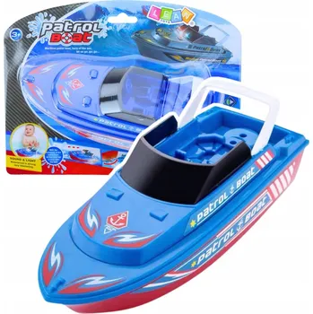 BATERIEMI LOĎ POLICEJNÍ HRAČKA DO VANY SVÍTÍCÍ SE