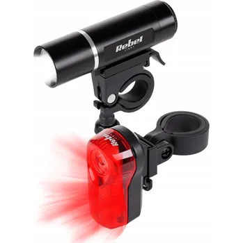 Cyklosvítilna Sada LED světel na kolo přední a zadní Rebel přední světlo s funkcí svítilny